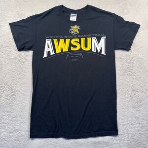 Gildan Wichita‎ State Basketball Tee aWSUm Short Sleeve Shirt S Adult Unisex